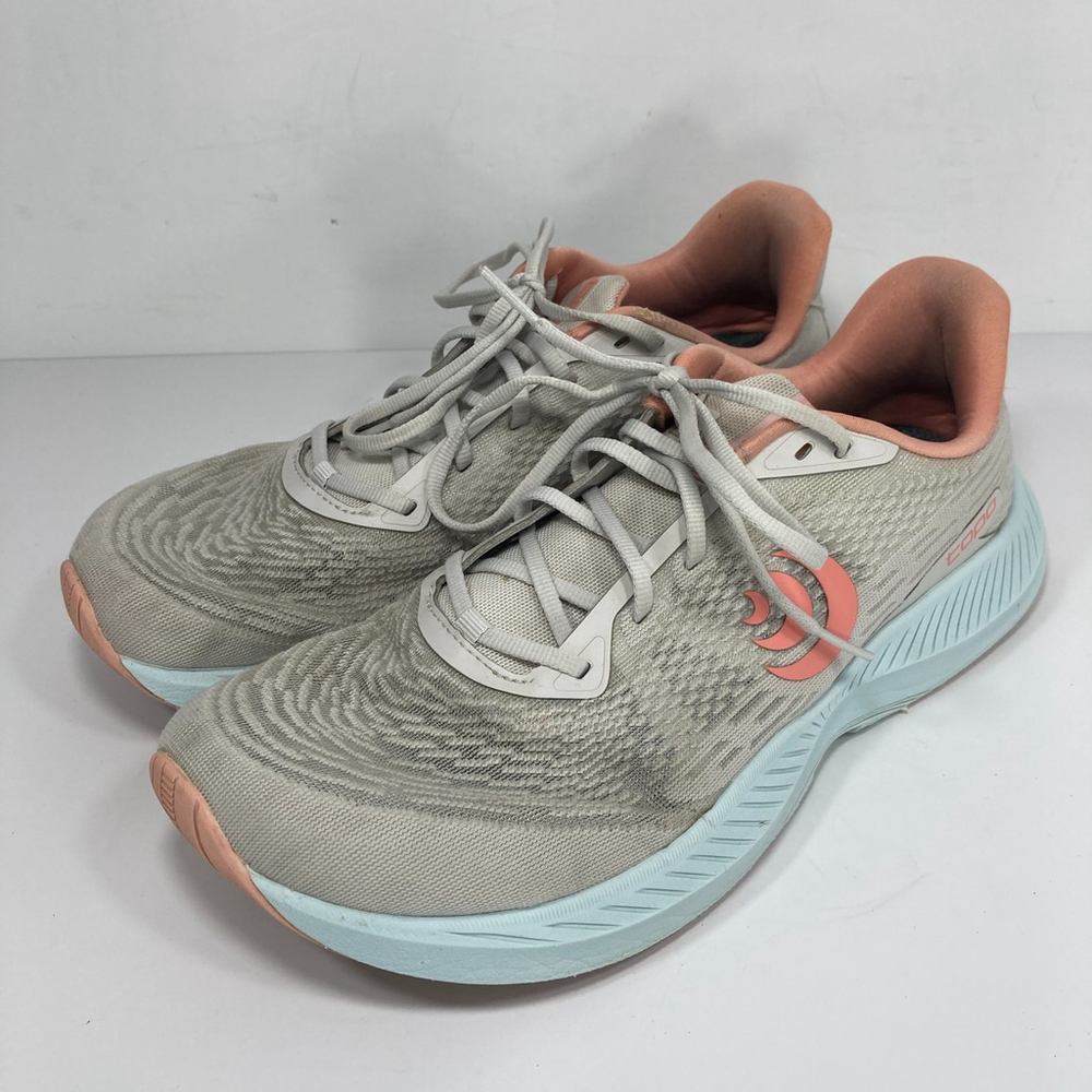 Topo Fli Lyte 5 Sneakers Women's Size 9‎ Grey Sky Mint Peach Running Athletic